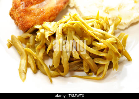 Close-Up of French Green Beans Stock Photo