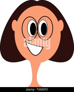 sketch of cartoon woman with short hair over white background, vector  illustration Stock Vector Image & Art - Alamy