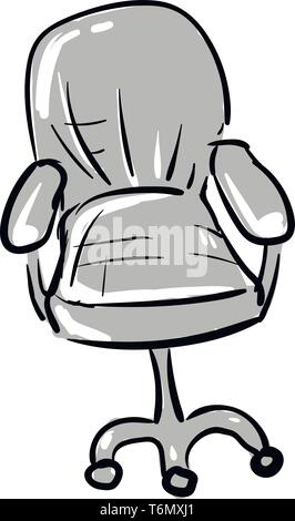 Gray chair for computer vector illustration Stock Vector