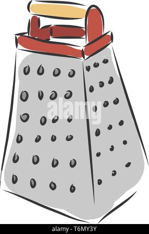 Old grater illustration vector on white background Stock Vector