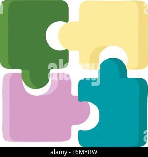 Puzzle illustration vector on white background Stock Vector
