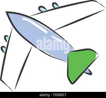 A cartoon aircraft which is colorfully designed vector color drawing or illustration Stock Vector