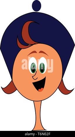 A man with a traditional blue hat which is big and he seems to be happy vector color drawing or illustration Stock Vector