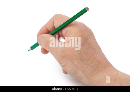 Pencil in hand Stock Photo