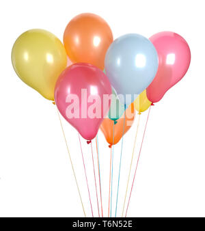 Colorful balloons isolated on white Stock Photo