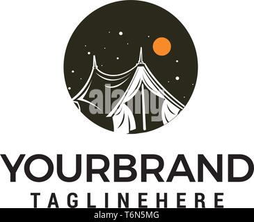 Camping outdoor logo design concept template vector Stock Vector