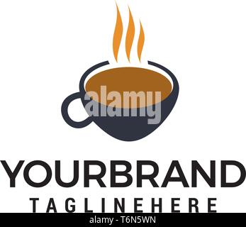 coffee cup logo design concept template vector Stock Vector