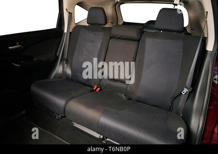 Clean cloth rear car seats of SUV  isolated Stock Photo