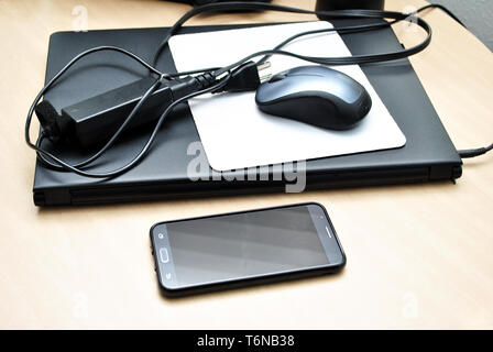 Concept of NOT Working, Electronics Turned Off Stock Photo