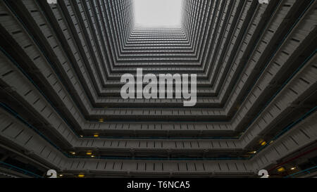 Inside square building, Hong Kong, Ping Shek estate Stock Photo