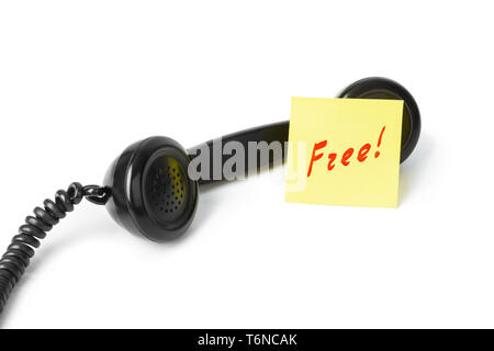 Vintage telephone and paper Free Stock Photo