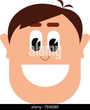 Vector illustration of a happy, smiling young boy Stock Vector Image ...