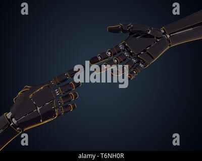 3D rendering robotic hand Stock Photo