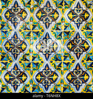 vintage ceramic tiles background, perfect colorful pattern Stock Photo