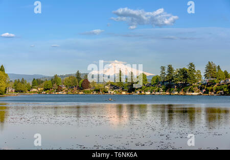 Blue Lake Mt. Hood and surroundings nature Oregon. Stock Photo