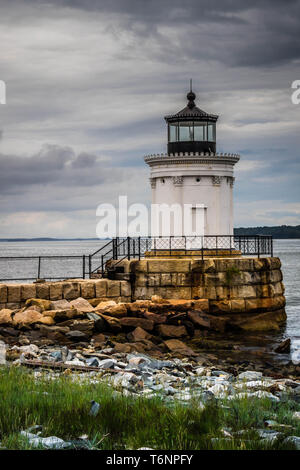 The Bug Light Lighthouse in Cape Elizabeth, Maine Stock Photo