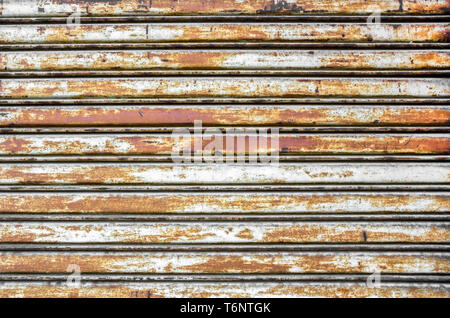 Rusty metal shutter Stock Photo