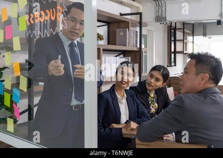 Business meeting in cafe Stock Photo