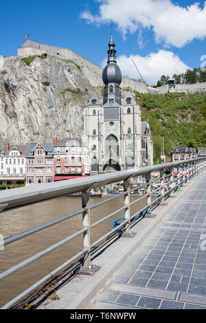 Dinant in the Belgium Ardennes on River Meuse Stock Photo