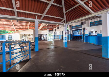 Abadiania, Goias, Brazil - March 30 2019: Casa de Dom Inácio de Loyola, Abadiania, Goias, Brazil meditation outdoor place and the empty city streets Stock Photo