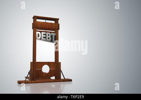 Business concept of debt and borrowing - 3d rendering Stock Photo