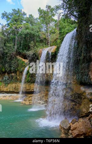 Salto Alto Waterfall, Comatillo River, Bayaguana, Dominican Republic Stock Photo