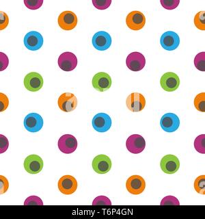 Color polka dot abstract seamless pattern. Vector illustration Stock Vector