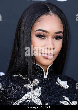 Las Vegas, United States. 01st May, 2019. LAS VEGAS, NEVADA, USA - MAY 01: Saweetie arrives at the 2019 Billboard Music Awards held at the MGM Grand Garden Arena on May 1, 2019 in Las Vegas, Nevada, United States. (Photo by Xavier Collin/Image Press Agency) Credit: Image Press Agency/Alamy Live News Stock Photo