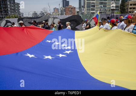 Caracas, Miranda, Venezuela. 1st May, 2019. Strong repression by ...