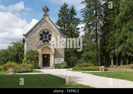 Chapel French village Fleury, completely destroyed during WW1 Stock Photo