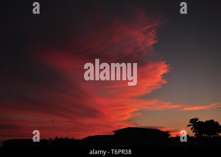 Sunset over the Grand Hyatt Stock Photo