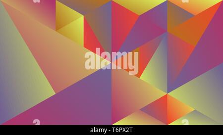 Geometric dynamic multicolored gradient triangle mosaic hd background Stock Vector