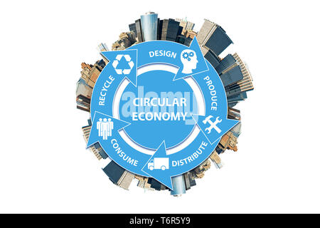 Illustration of concept circular economy Stock Photo