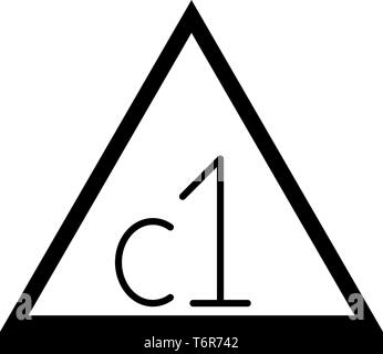 Allowed whiten Can bleached with chlorine Clothes care symbols Washing concept Laundry sign icon black color vector illustration flat style simple Stock Vector