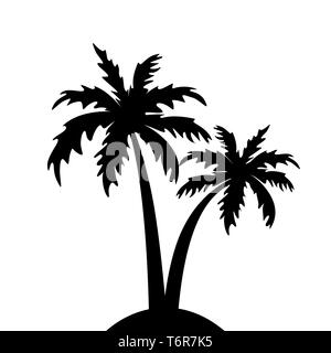 palm tree clip art black and white