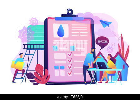 Water management smart city concept vector illustration. Stock Photo