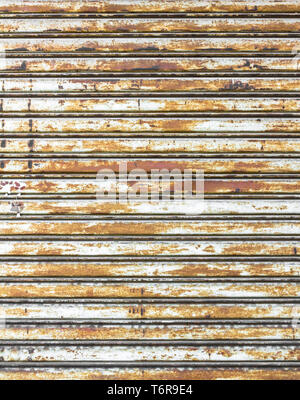 Rusty shutters of a garage. Stock Photo