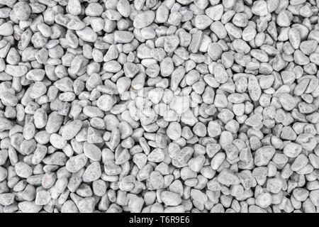 White and gray pebbles Stock Photo