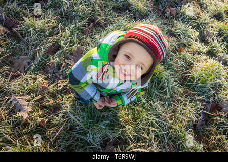 Cute boy in the park Stock Photo