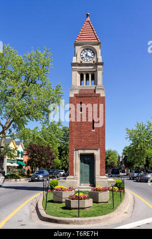 The Clock Tower in Niagara on the Lake Stock Photo