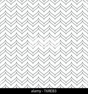 Abstract seamless pattern of ziigzag wavy stripes. Regular repeating texture. Modern stylish texture. Lattice motif. Linear style. Geometric vector. Stock Vector