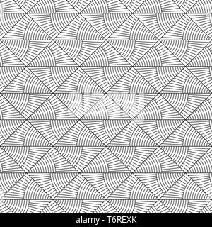 Abstract seamless pattern. Modern stylish linear texture. Repeating geometric triangle tiles from striped elements. Striped triangles. Vector. Stock Vector