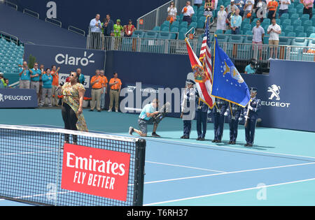 Final match at the Miami Open presented by Itau at Hard Rock Stadium on March 31, 2019 in Miami Gardens, Florida.  Featuring: Nehemie Where: Miami Gardens, Florida, United States When: 31 Mar 2019 Credit: Johnny Louis/WENN.com Stock Photo