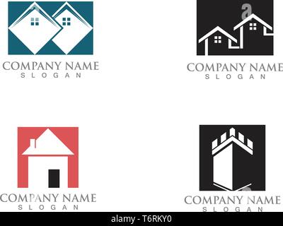 Simple House Home Real Estate Logo Stock Vector
