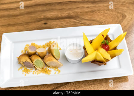 mango sticky rice Stock Photo