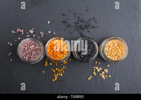 Different types of salt Stock Photo