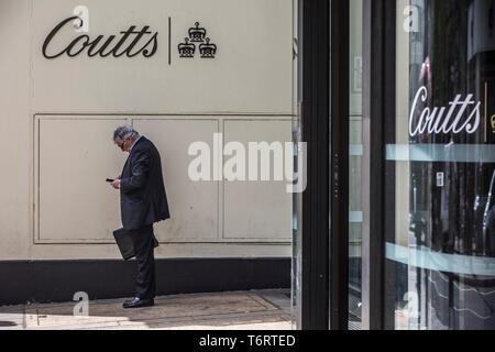 Coutts Bank, Strand, London, England, United Kingdom. Founded in 1692 . Stock Photo