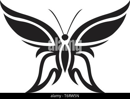 Butterfly conceptual simple, colorful icon. Logo. Vector illustration Stock Vector