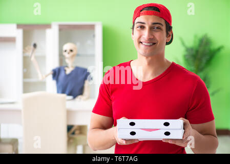 Concept of very slow pizza deliver service Stock Photo