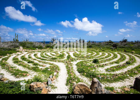 Alto Vista Church grounds on the island of Aruba Stock Photo